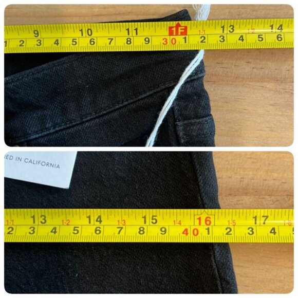 Boyish THE MIKEY High Waist Wide Leg Jeans Sz 26 in BLACK BEAUTY - Picture 9 of 11